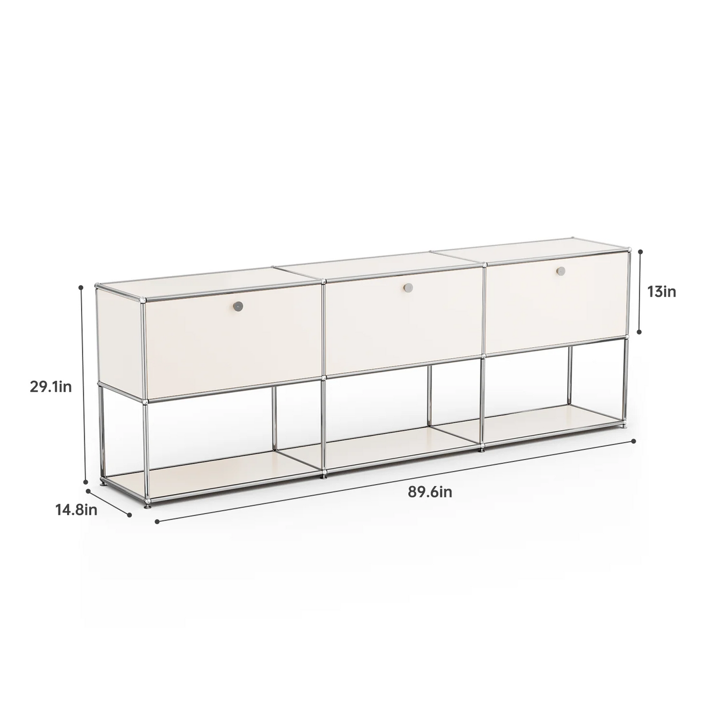 Furgle Modern Modular Metal Storage Cabinet Freestanding Sideboard