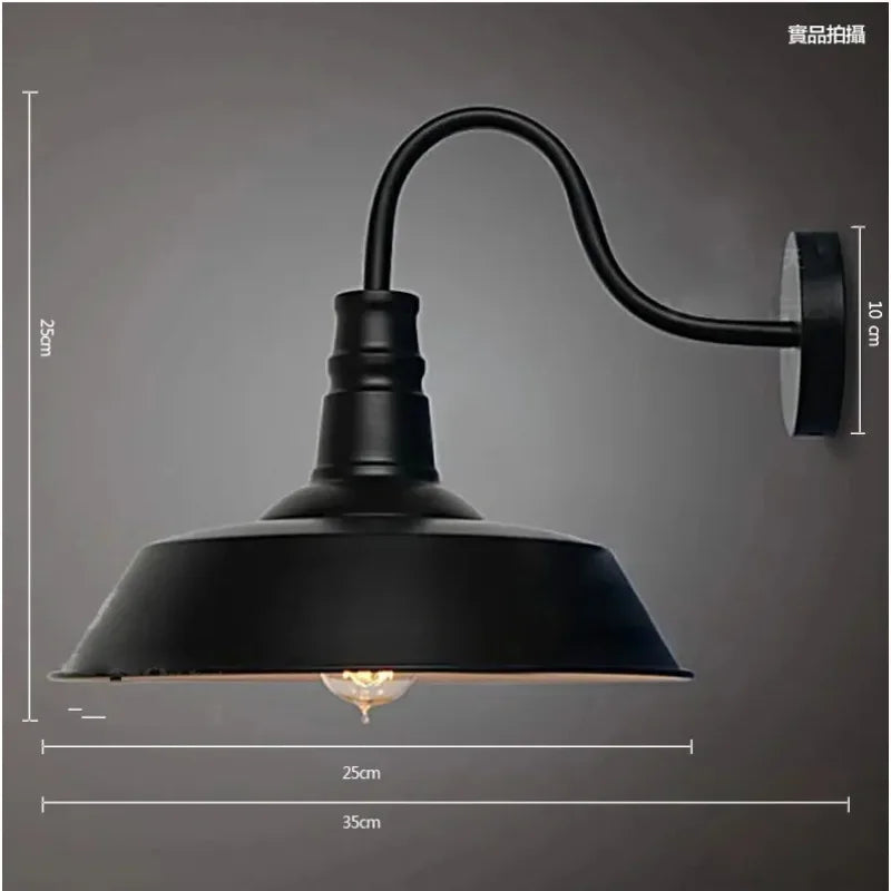 Vintage Wall Lamp Loft Lamp Balcony Wrought Iron Wall Lamp (black,white) LED Lights  Wall Lights for Home