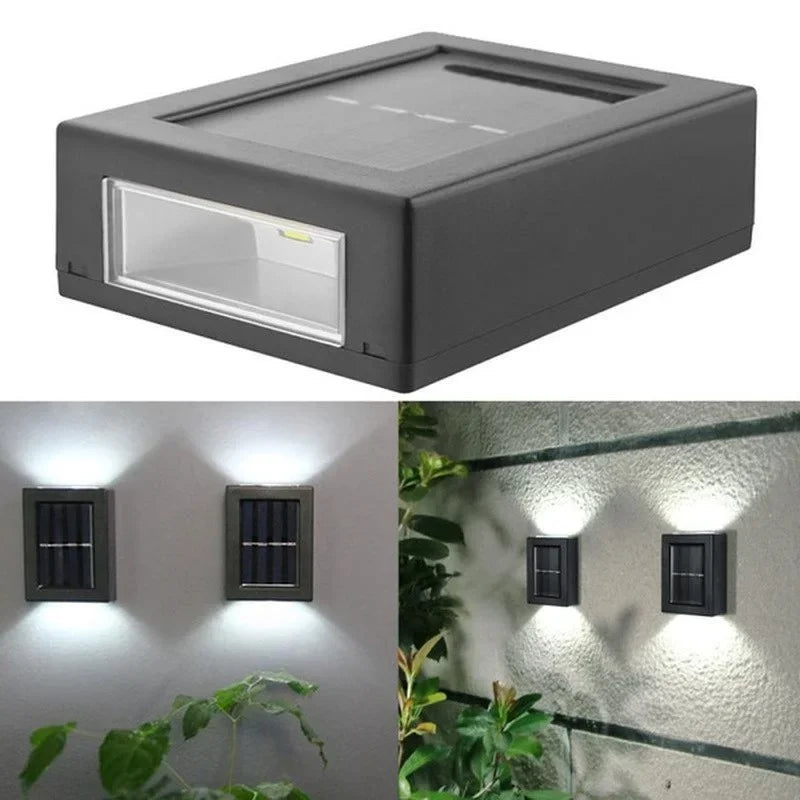 AlliLit Outdoor Solar LED Wall Lights 1-8 Pack Waterproof Garden