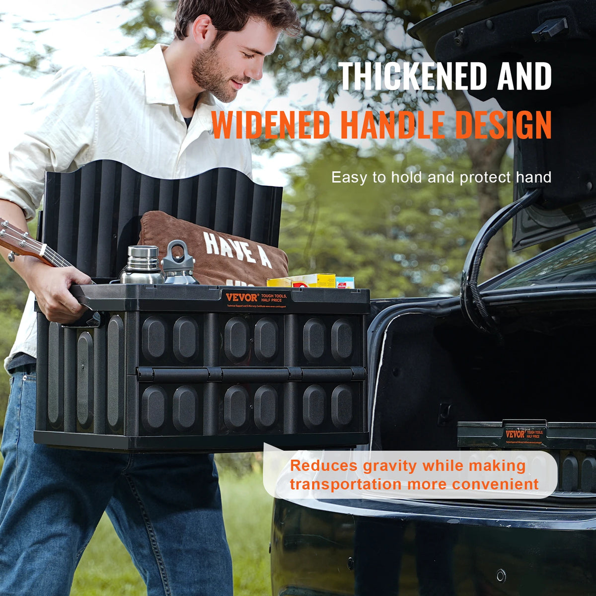 Stackable Collapsible Storage Bins With Lids, Three Piece Crate Set