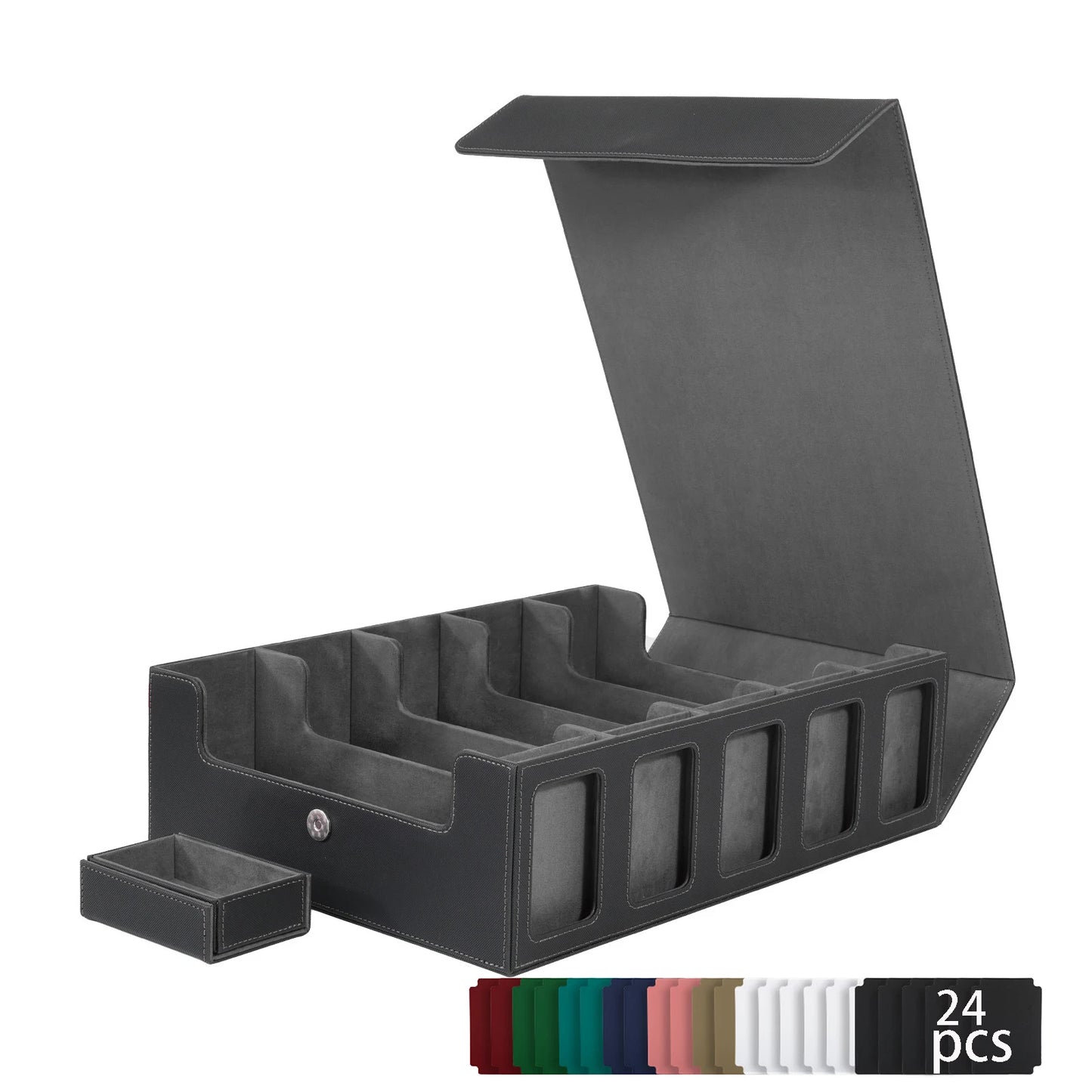 Dreamburgh Leather Trading Card Storage Box With Magnetic Closure