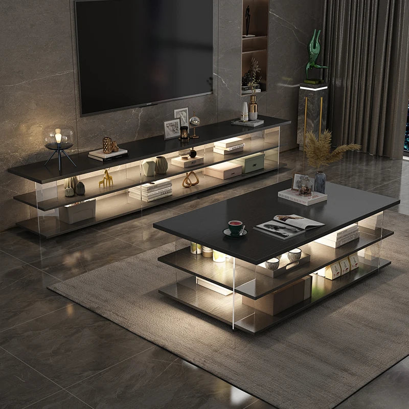 XMSJ Minimalist TV Stand Modern Storage Console For Living Room
