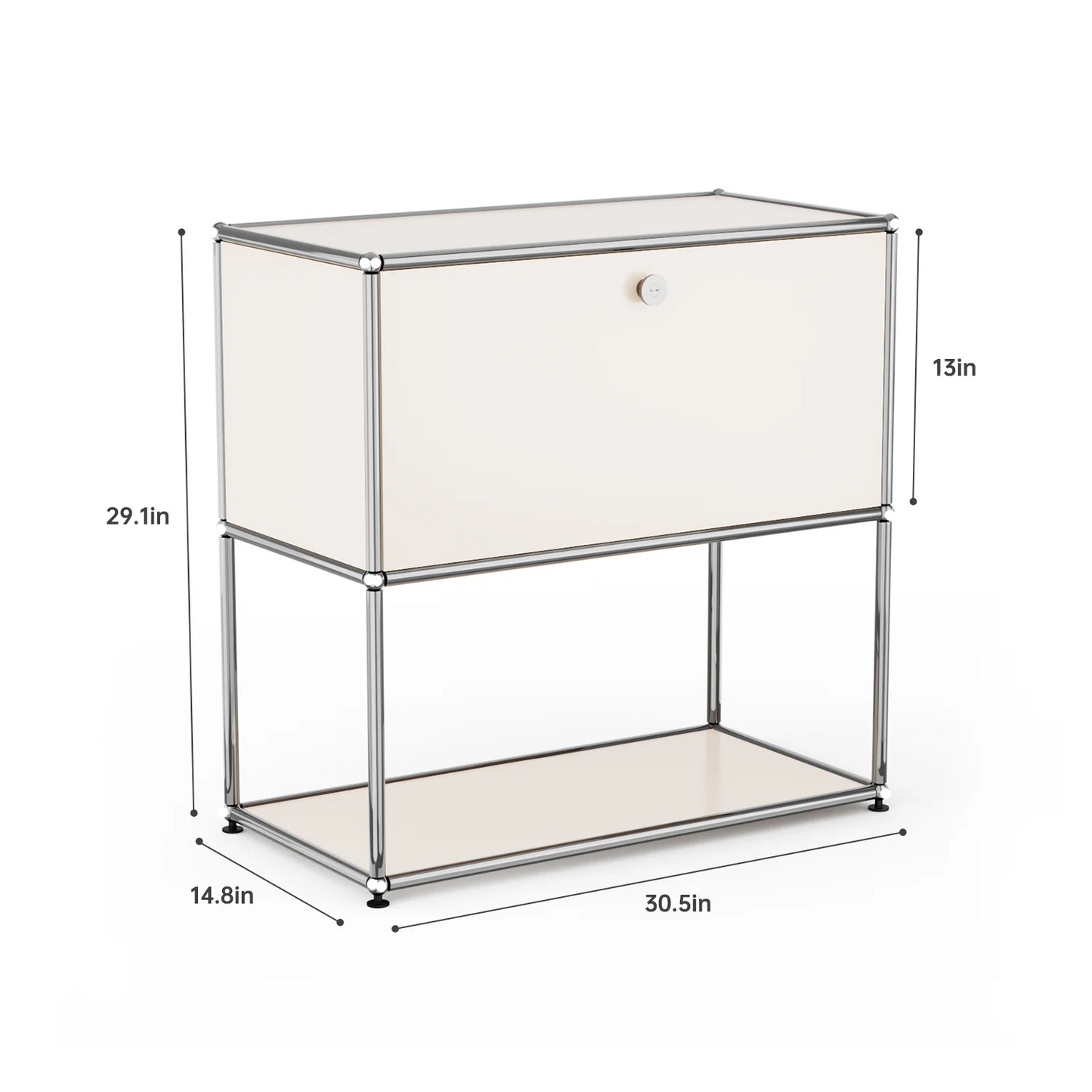 Furgle Modern Modular Metal Storage Cabinet Freestanding Sideboard