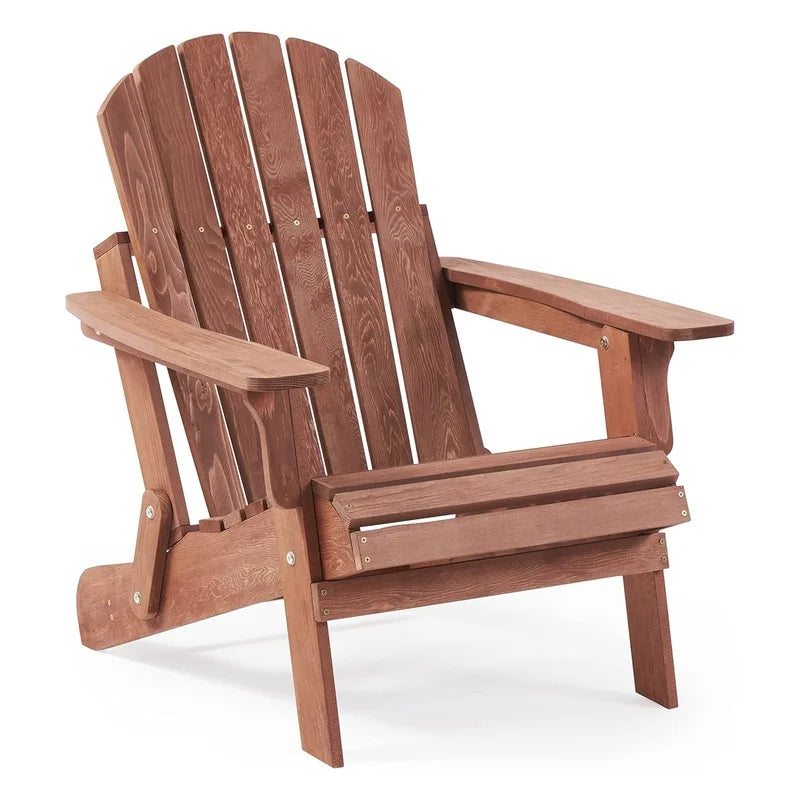 Outdoor Folding Adirondack Chair For Patio Garden And Backyard