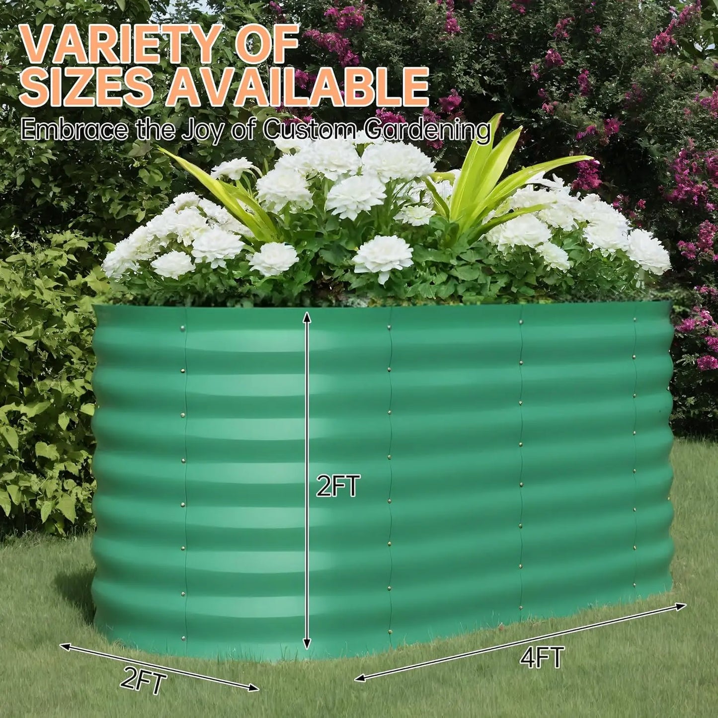 TWISTER.CK Galvanized Raised Garden Bed Kit For Vegetables And Herbs
