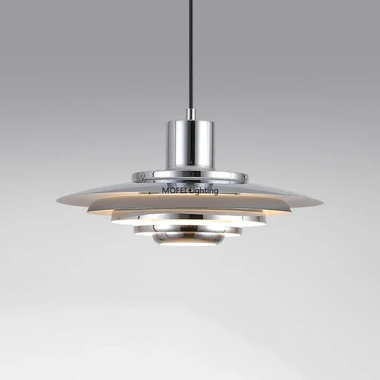 Nordic Lamp White Silver Metal E27 Minimalism LED Chandelier Art Design Kitchen Bedroom Home Decoration Adjustable Pendant Light
