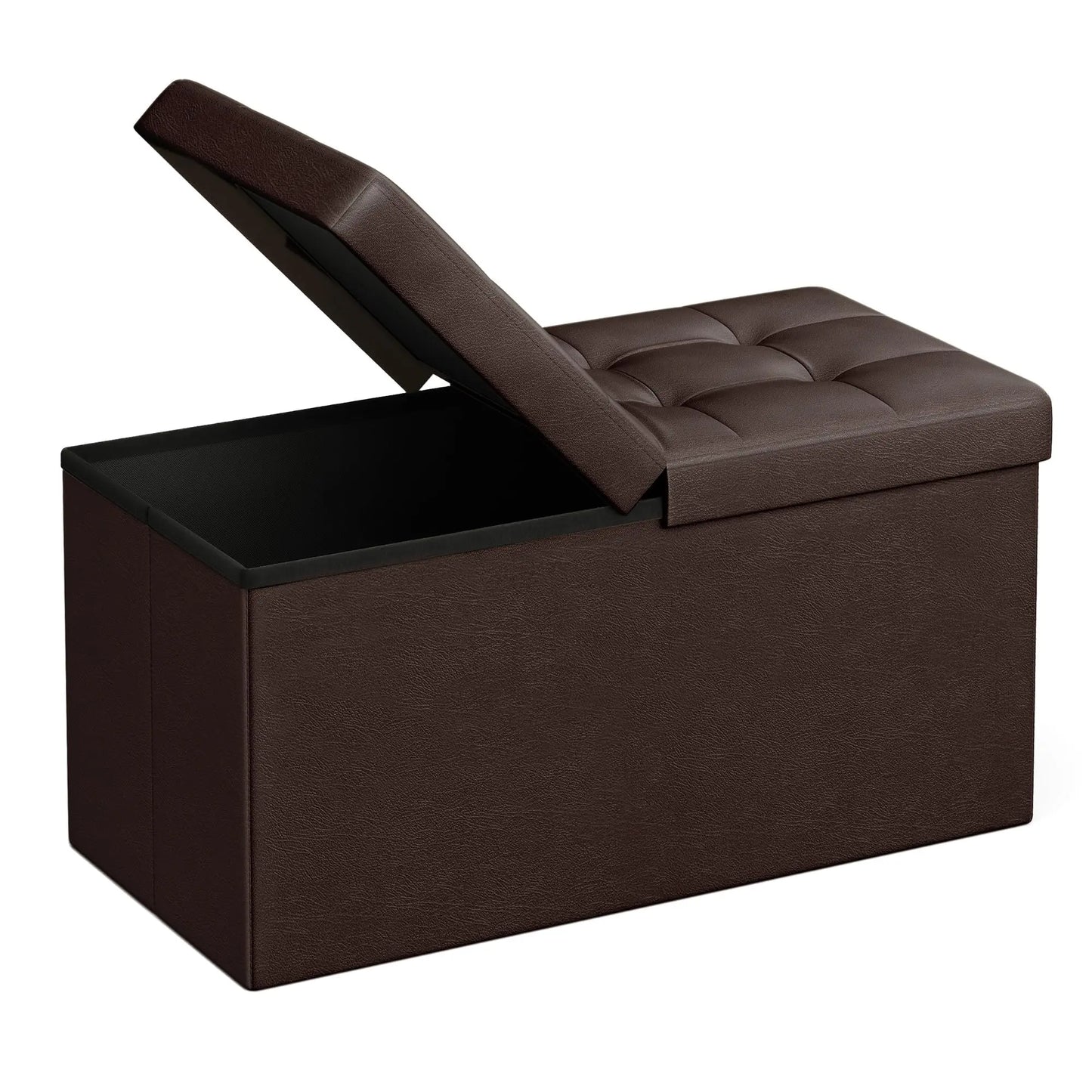 XIUWO Storage Ottoman Bench With Flipping Lid And Iron Frame