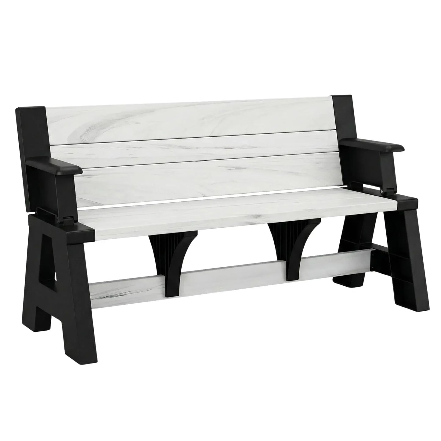 Convert-a-Bench 2-in-1 Outdoor Bench & Picnic Table - Foldable, Weather-Resistant Seating - Perfect for Patio, Lawn, Garden