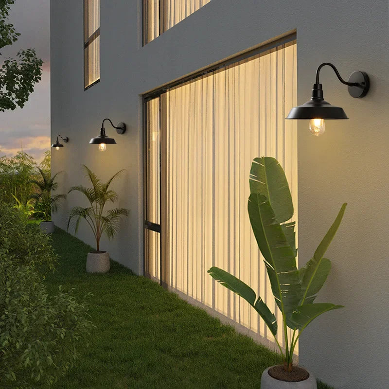 Vintage Wall Lamp Loft Lamp Balcony Wrought Iron Wall Lamp (black,white) LED Lights  Wall Lights for Home