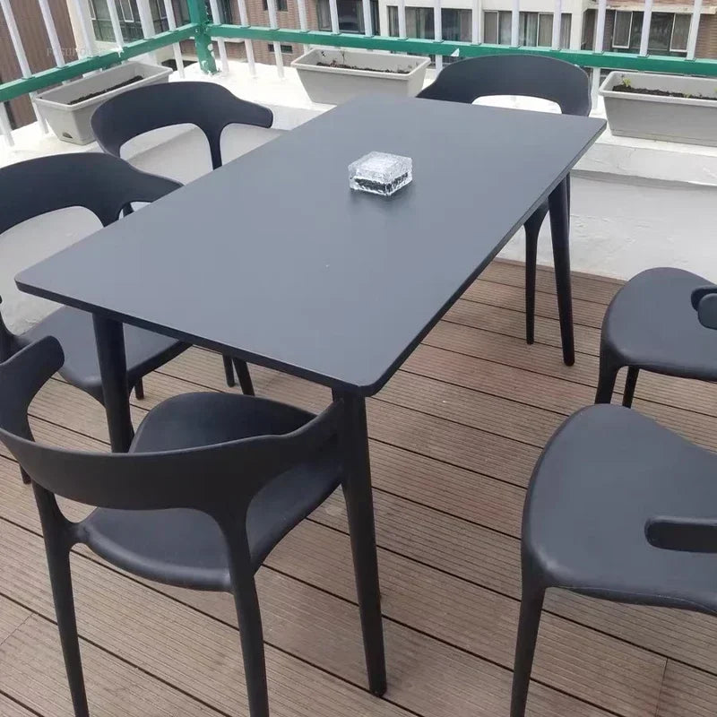 Fosuhouse Metal Outdoor Table Modern Style Waterproof