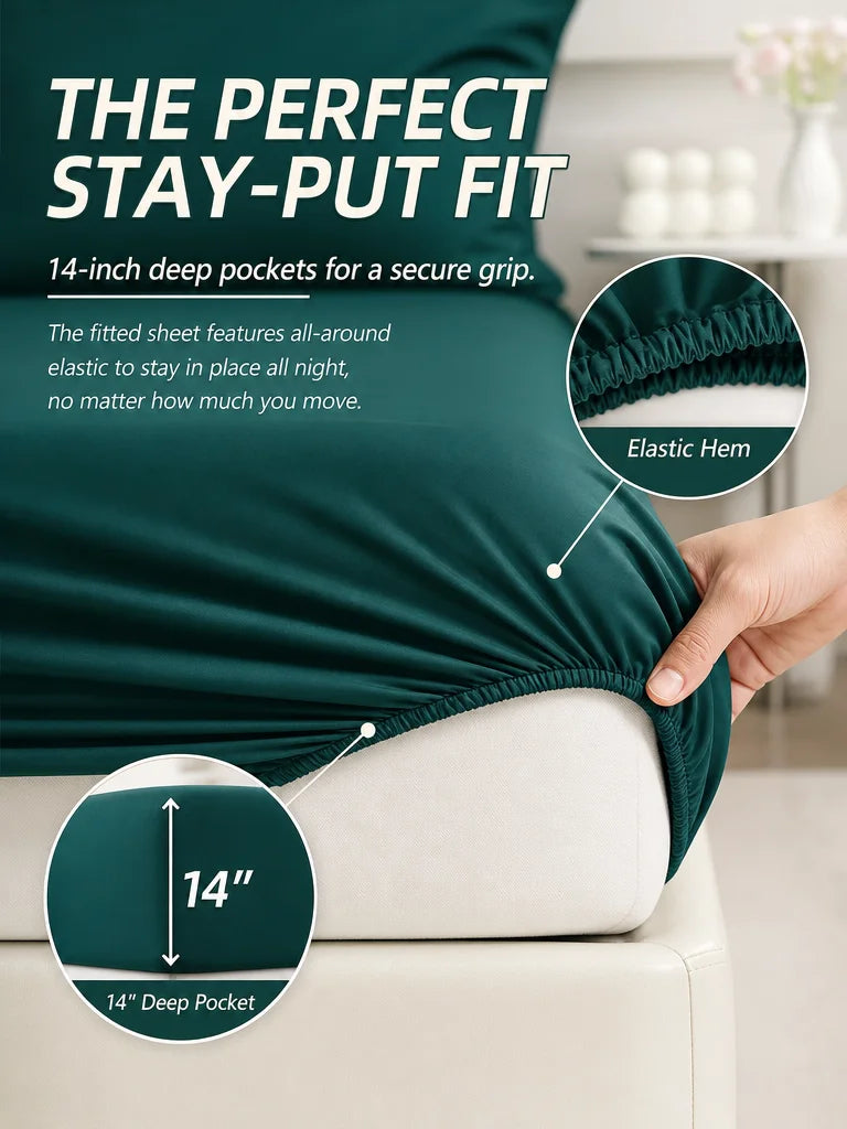 EasYum Bedding Set With Comforter Sheets Pillowcases
