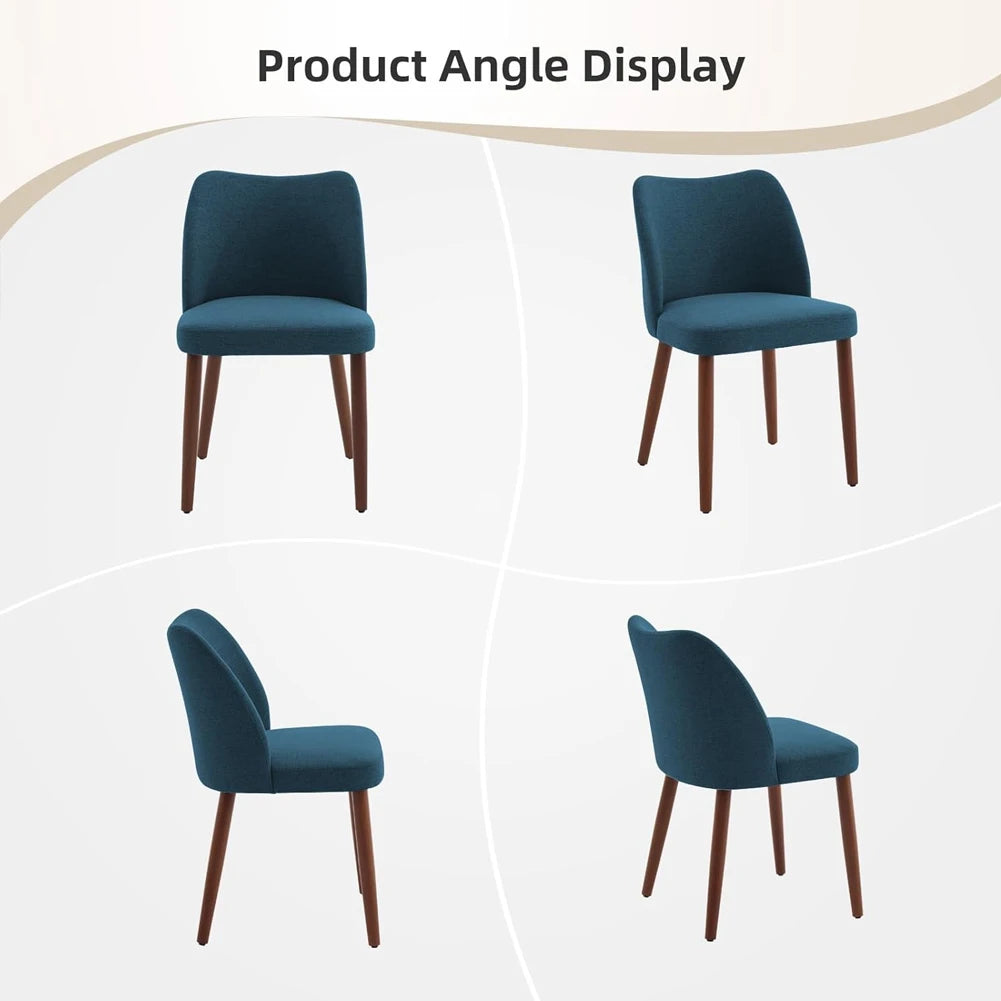 HiMISS Wingback Dining Chairs PU Leather Upholstered With Wood Legs