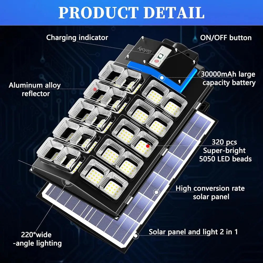 SL-5200W Outdoor Street Light With Motion Sensor for Parking Lot