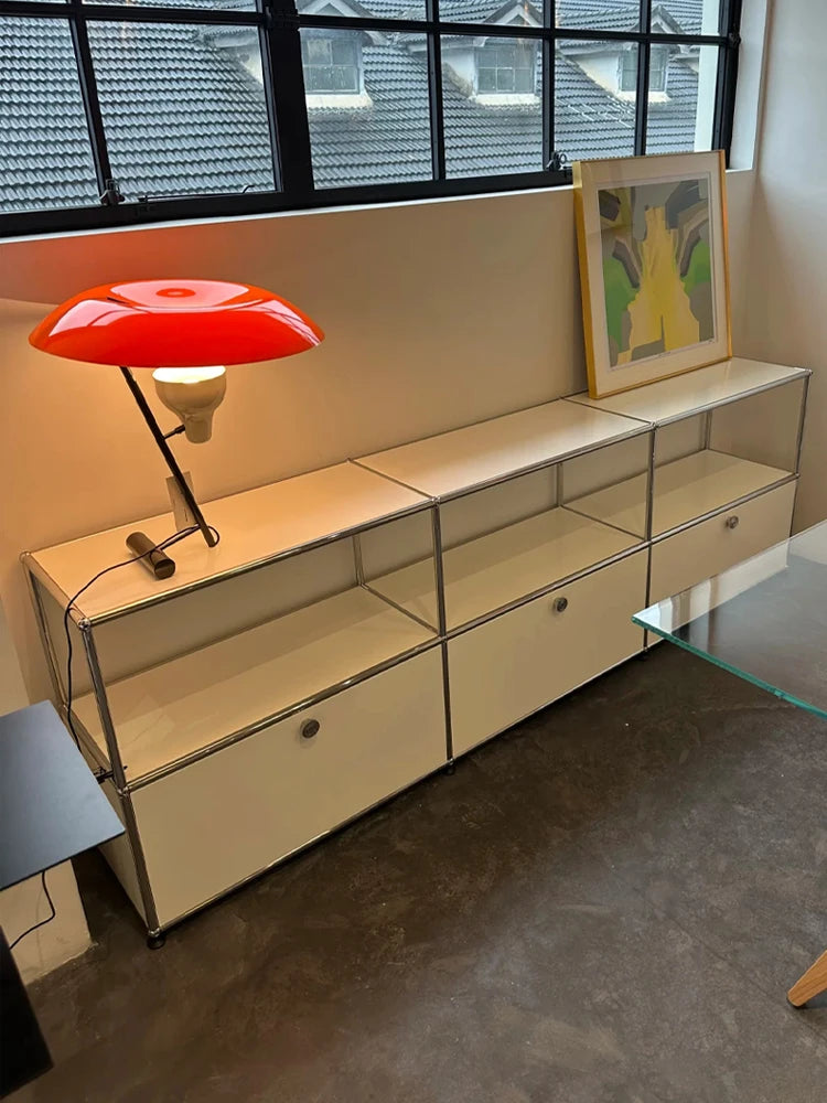 Bigcityfur Corner Tv Stand And Metal Storage Cabinet