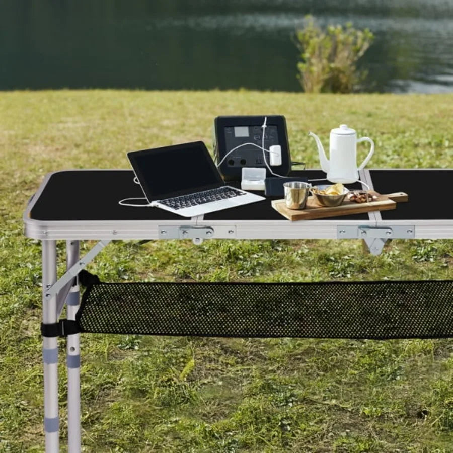 Portable Folding Camping Table With Adjustable Height And Lightweight