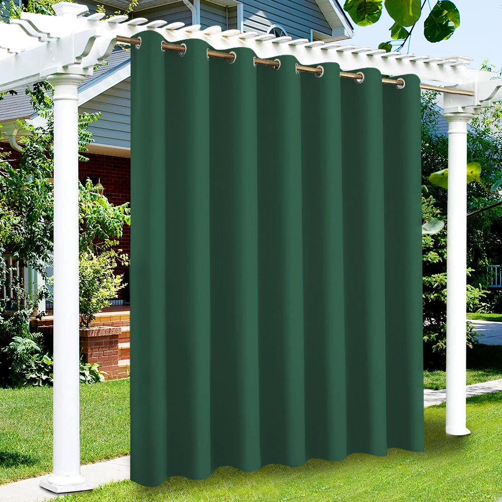 Outdoor Waterproof Blackout Curtains With UV Protection For Patio