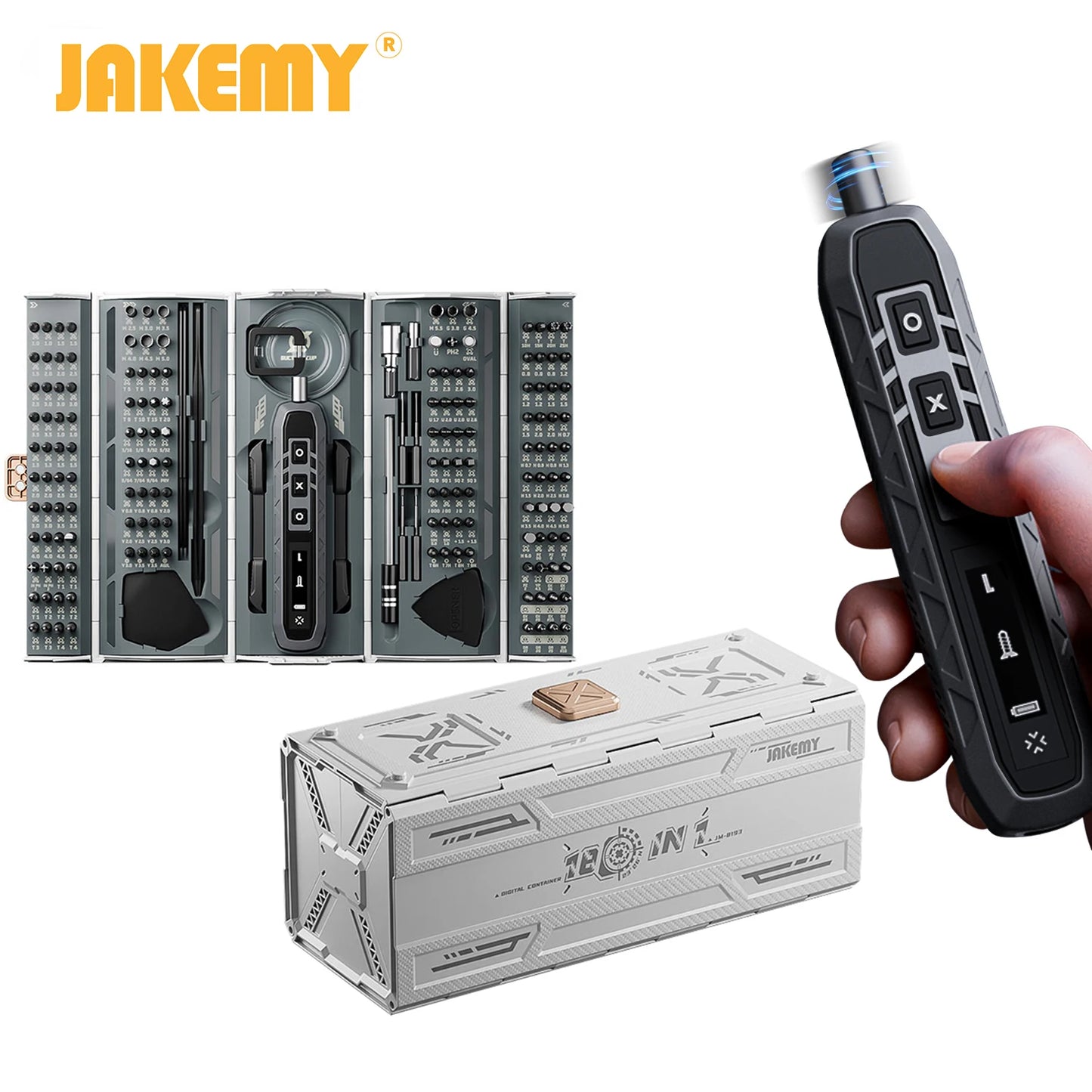 JAKEMY 180-In-1 Precision Screwdriver Set Magnetic Bits