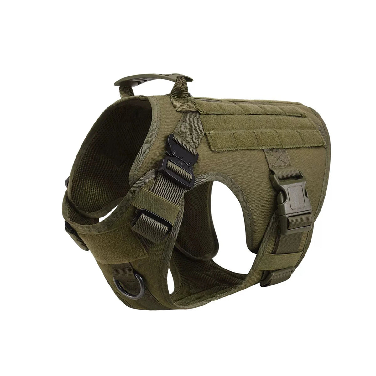 PETRAVEL Tactical Dog Harness Set With Leash And MOLLE Pouches