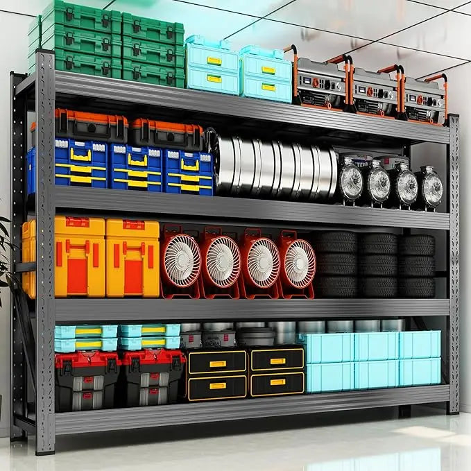 Garage Storage Shelves Heavy Duty 4 Tier Adjustable Metal Shelving