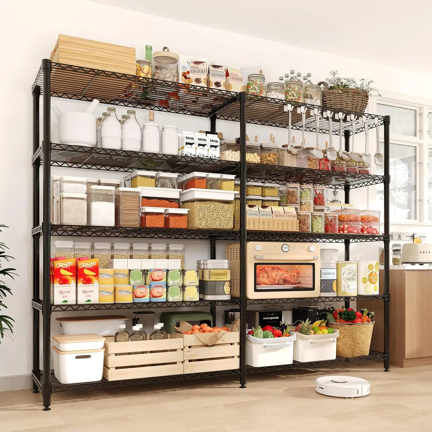 Twister.Ck Heavy Duty Metal Storage Shelves Adjustable For Kitchen Garage