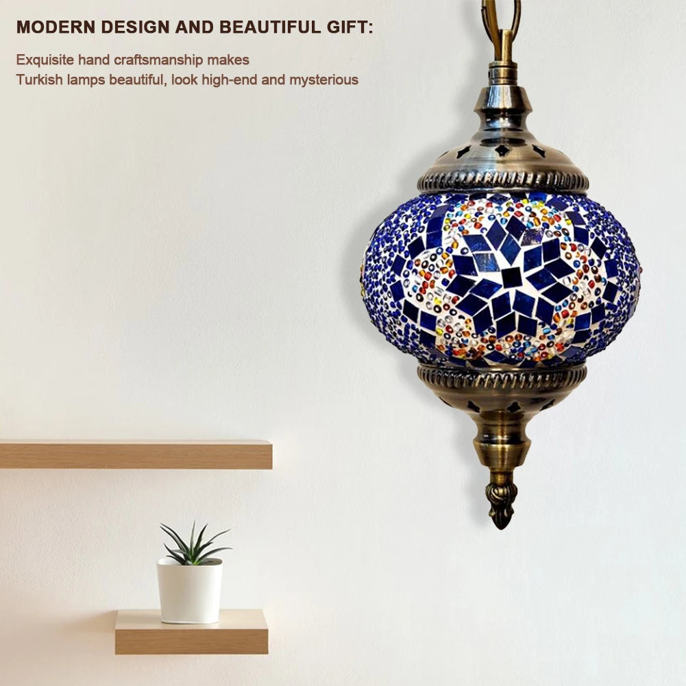 APWIKOGER Mosaic Pendant Light Turkish Moroccan E27 Hanging Lamp
