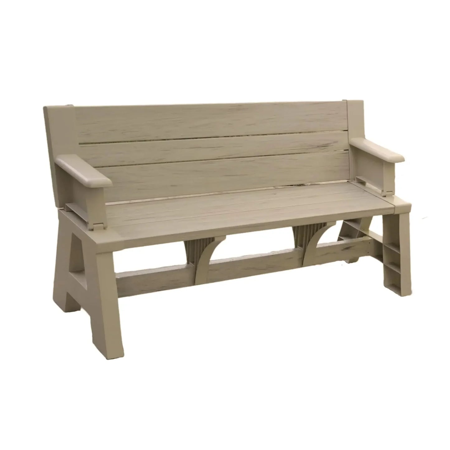 Convert-a-Bench 2-in-1 Outdoor Bench & Picnic Table - Foldable, Weather-Resistant Seating - Perfect for Patio, Lawn, Garden