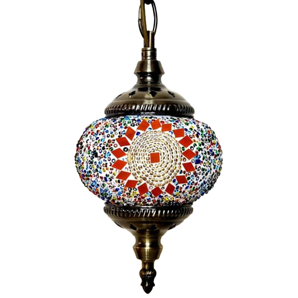 APWIKOGER Mosaic Pendant Light Turkish Moroccan E27 Hanging Lamp