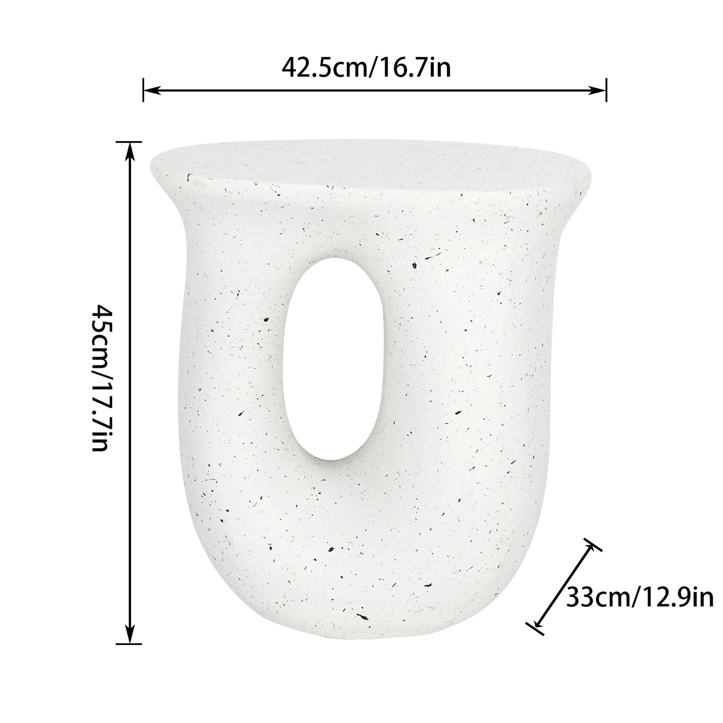 Wisfor Pedestal Table Stand Modern Handcast Polyresin End Table