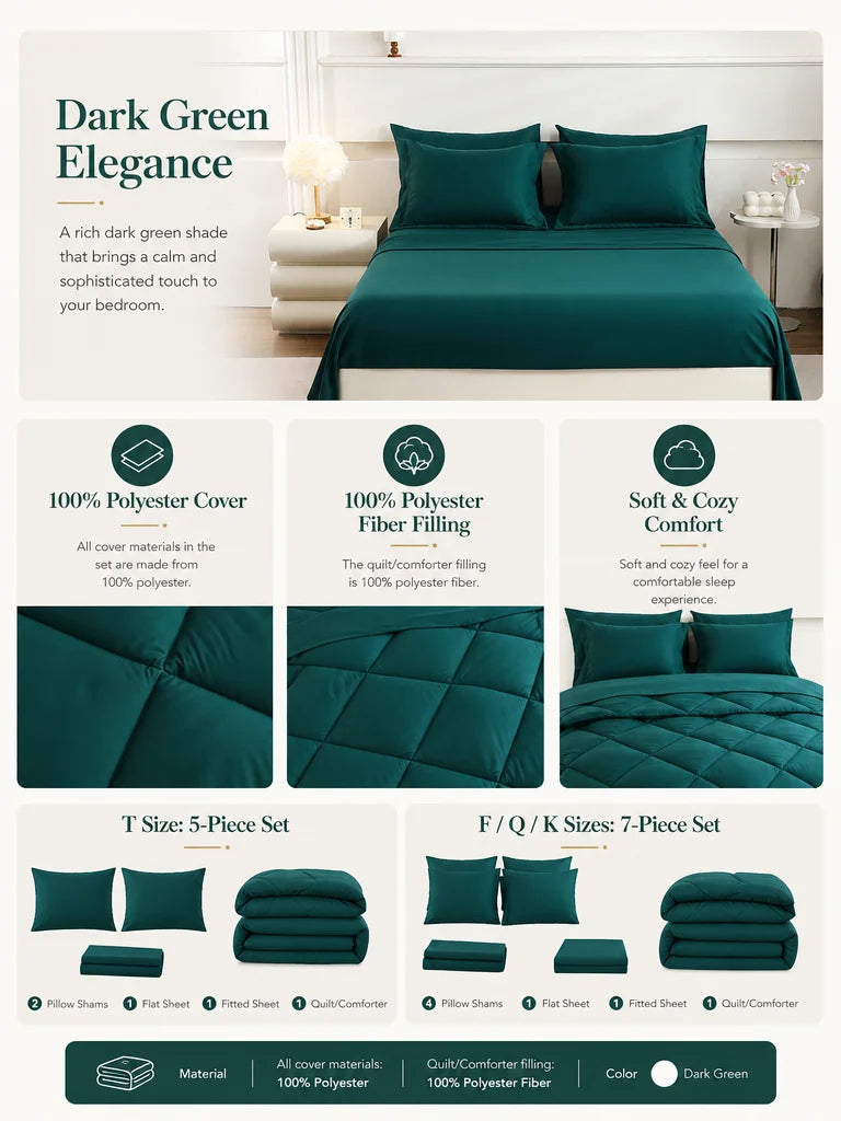 EasYum Bedding Set With Comforter Sheets Pillowcases