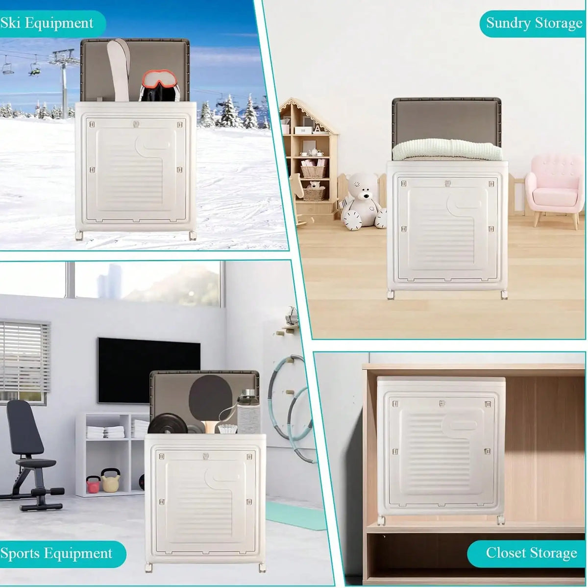 Rolling Laundry Hamper With Lid And Wheels For Home Storage