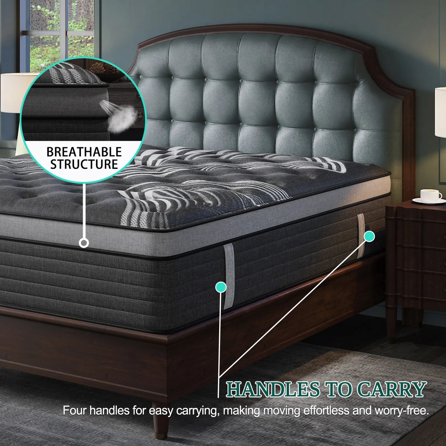 Sweetlove Gel Memory Foam Hybrid Pocket Spring Mattress In A Box