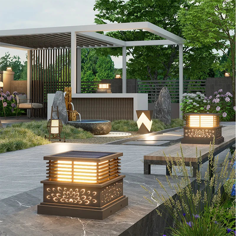 Dfiolk Outdoor LED Solar Lawn Light IP65 Waterproof Pathway Lamp