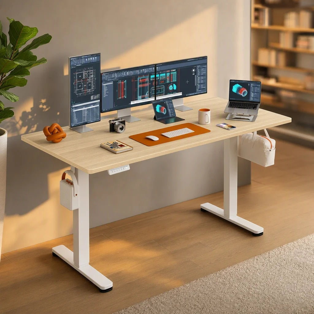 K Kyspho Electric Height Adjustable Standing Desk With Memory