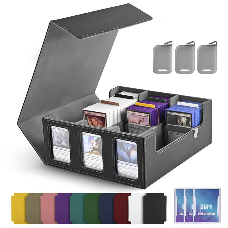 Dreamburgh Leather Trading Card Storage Box With Magnetic Closure