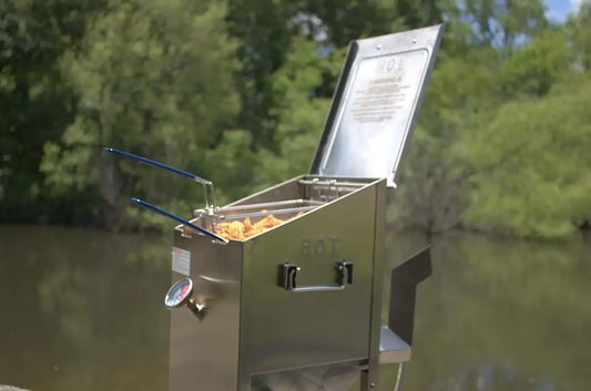 Outdoor Stainless Fryer With Thermometer And Baskets