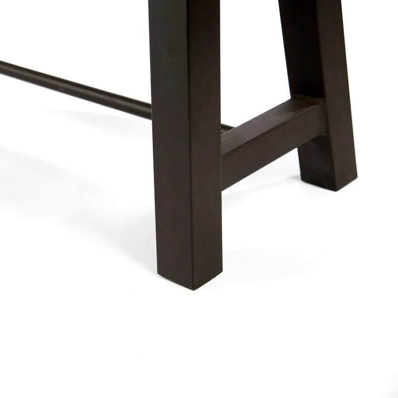 Acacia Wood Outdoor Bench, Backless Patio Seating