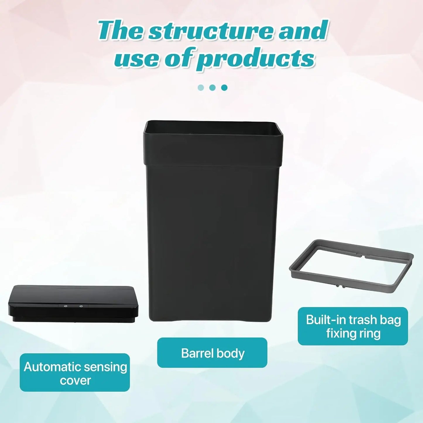 Automatic Touchless Trash Can for Home Office Kitchen
