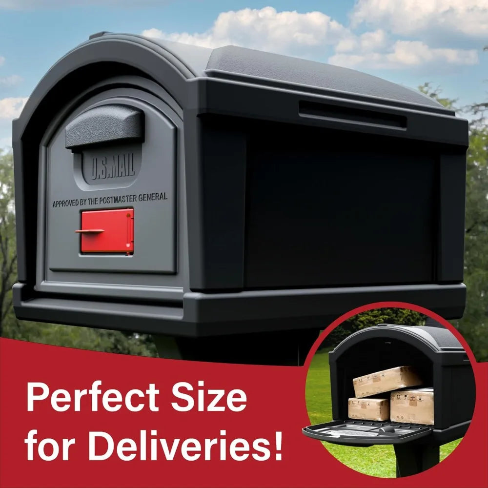 Extra Large Capacity Mailbox Weather-Resistant Durable No-Dig Front Door Mount, Custom