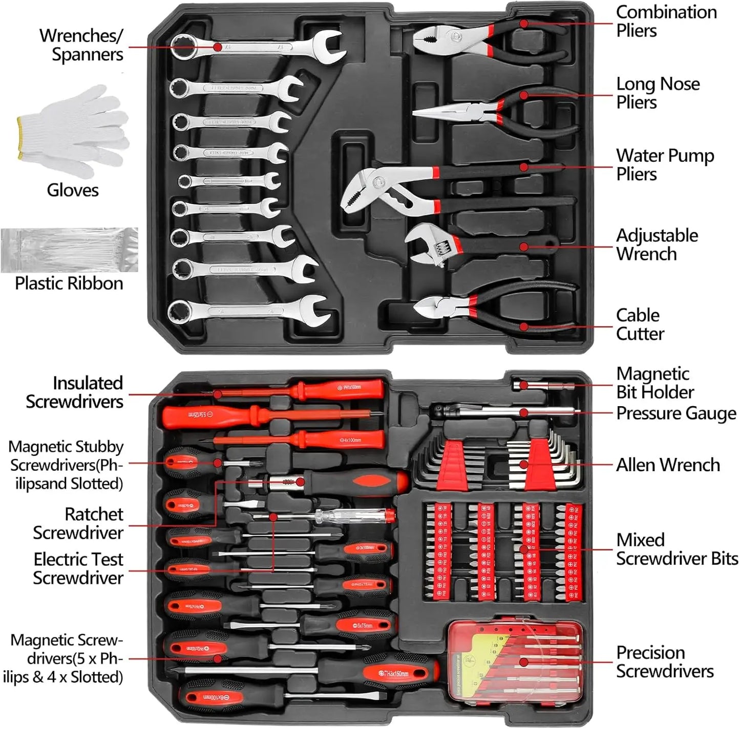 TLGREEN 799-Piece Mechanic Tool Set With Trolley Case