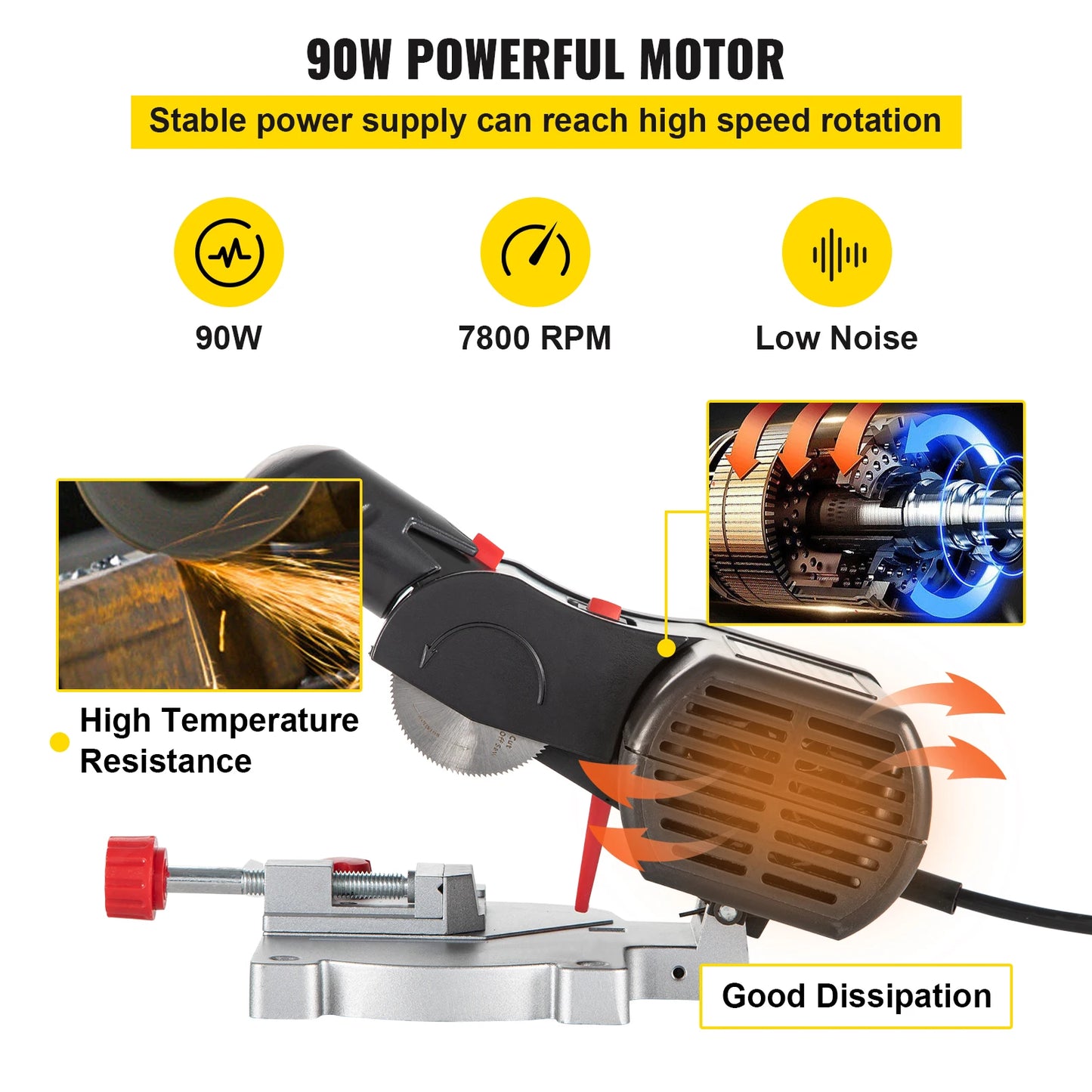 SucceBuy Mini Miter Cut Off Chop Saw For DIY Projects
