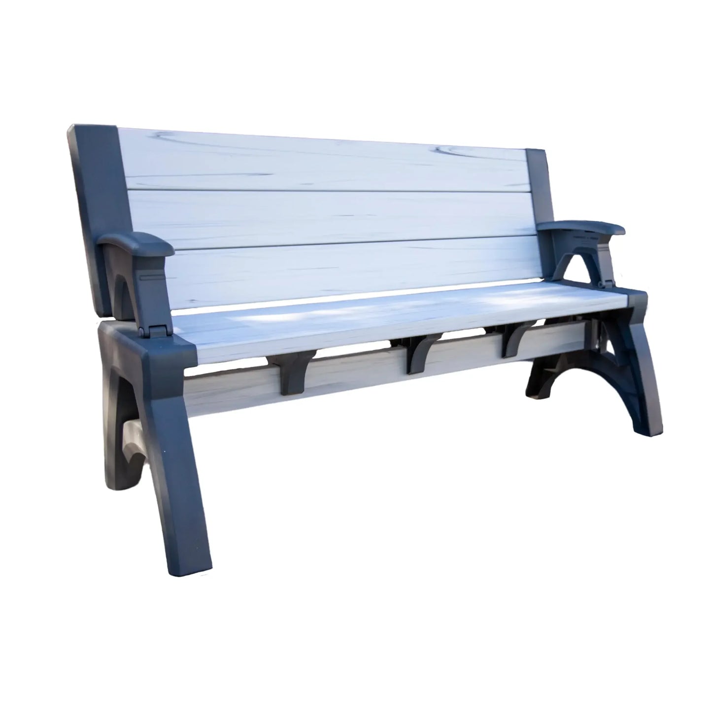 Convert-a-Bench 2-in-1 Outdoor Bench & Picnic Table - Foldable, Weather-Resistant Seating - Perfect for Patio, Lawn, Garden