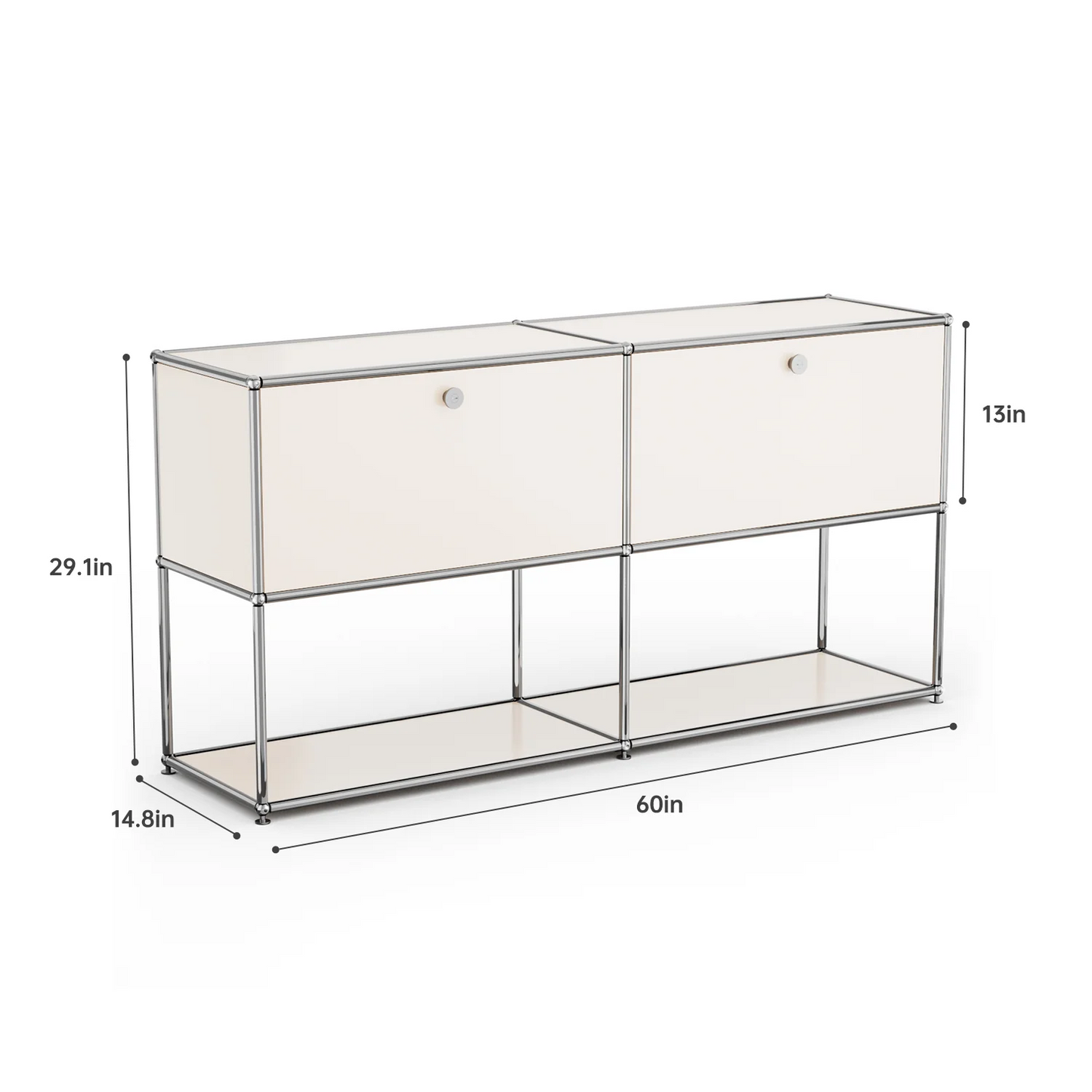 Furgle Modern Modular Metal Storage Cabinet Freestanding Sideboard