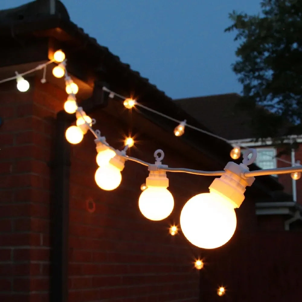 23M Patio String Light Bulbs G50 Milky Outdoor Camp Waterproof IP44 Lamp Christmas Garland Bulbs Garden Wedding Party LED Lights