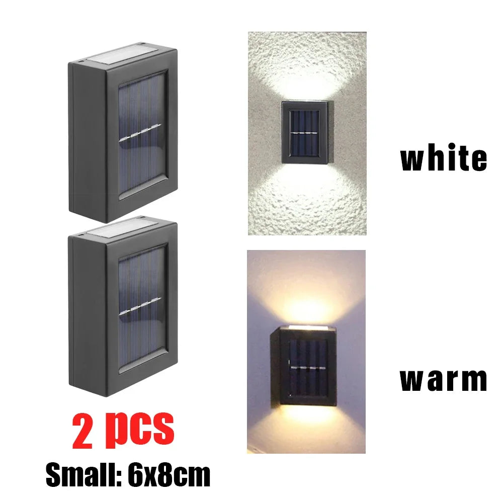 AlliLit Outdoor Solar LED Wall Lights 1-8 Pack Waterproof Garden