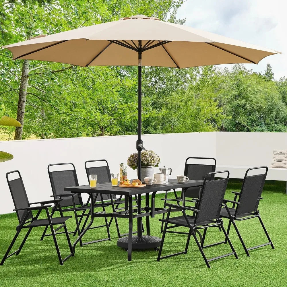 XMSJ 2 Piece Folding Outdoor Chairs With Cushions Carry Handle