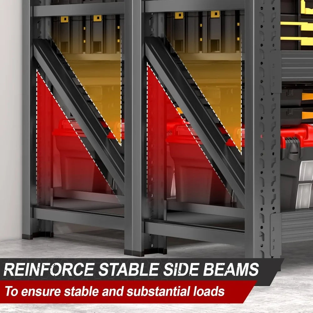 Garage Storage Shelves Heavy Duty 4 Tier Adjustable Metal Shelving