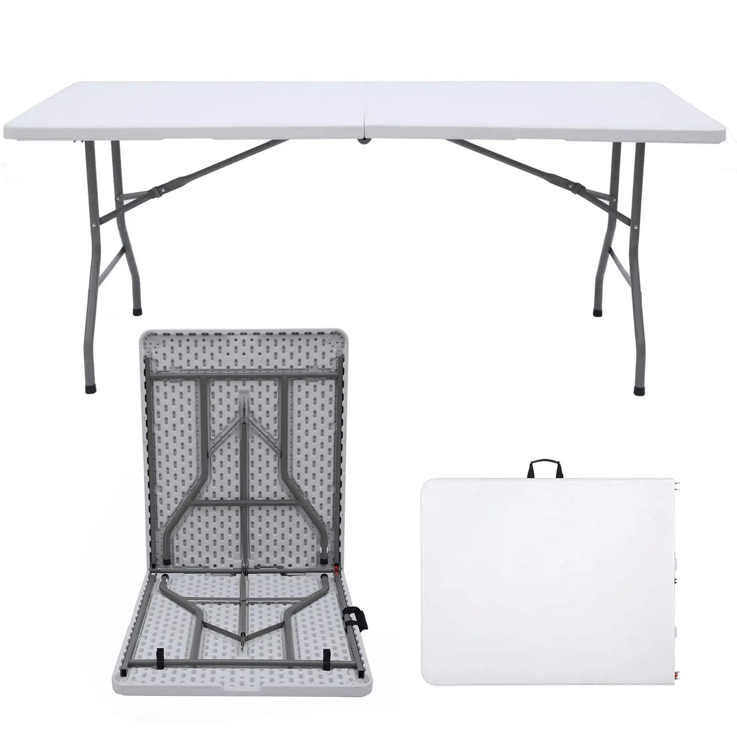 Folding Plastic Table Lightweight Foldable Utility Table