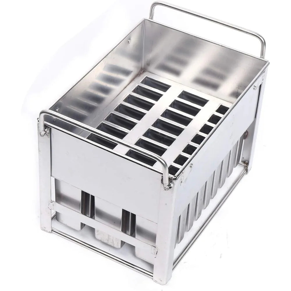 Bymaocar Stainless Steel Ice Popsicle Molds Kit With Cleaning Brush