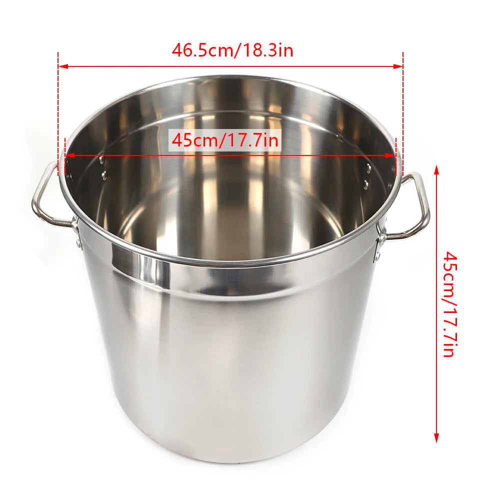 Stainless Steel Stock Pot With Lid And Handles 35/50/70L