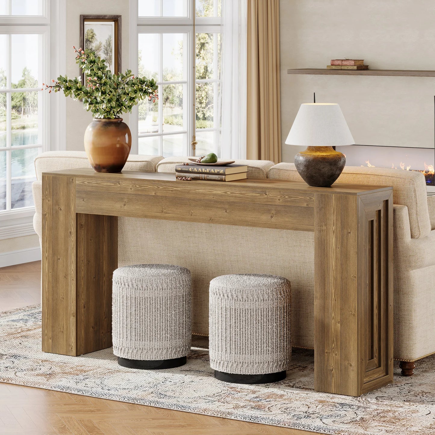 Tribesigns Farmhouse Console Table Narrow Sofa Table For Living Room